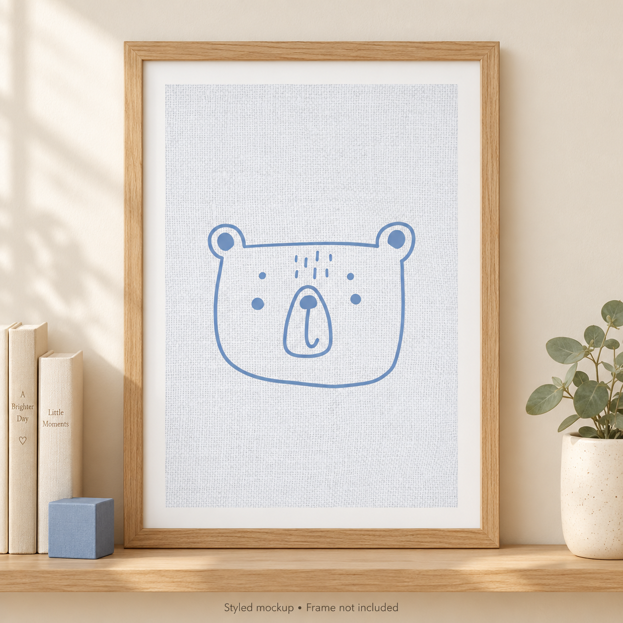 Minimal Bear framed styling example; frame not included
