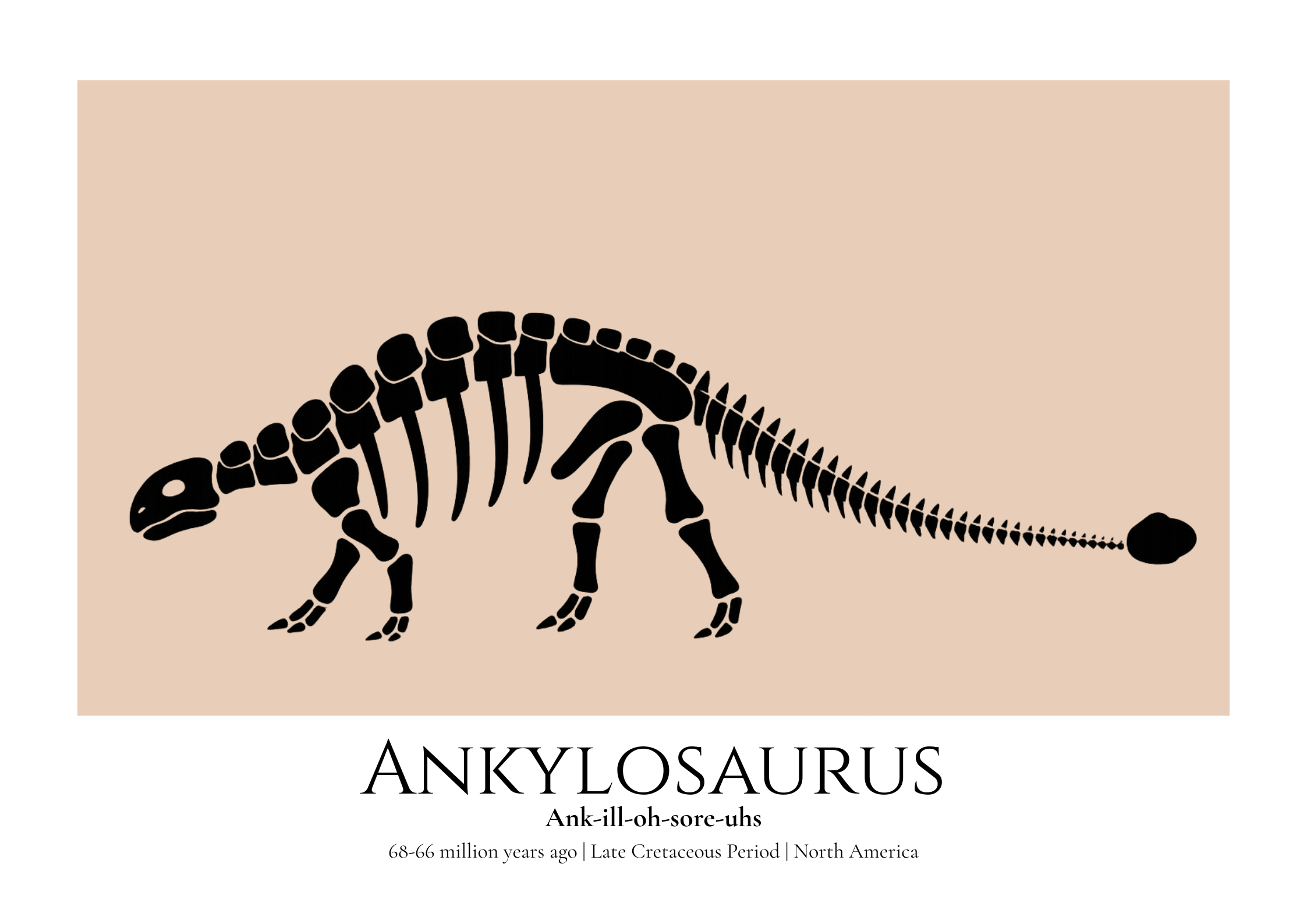Ankylosaurus original Giggle Bright artwork