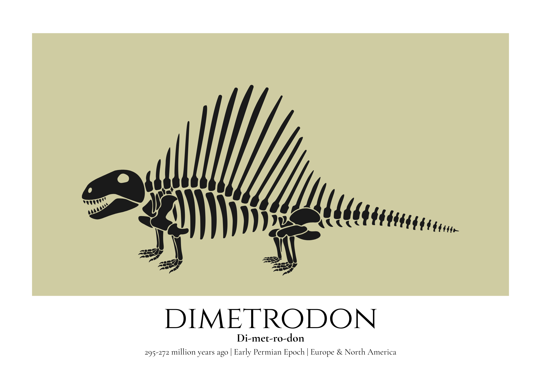 Dimetrodon original Giggle Bright artwork