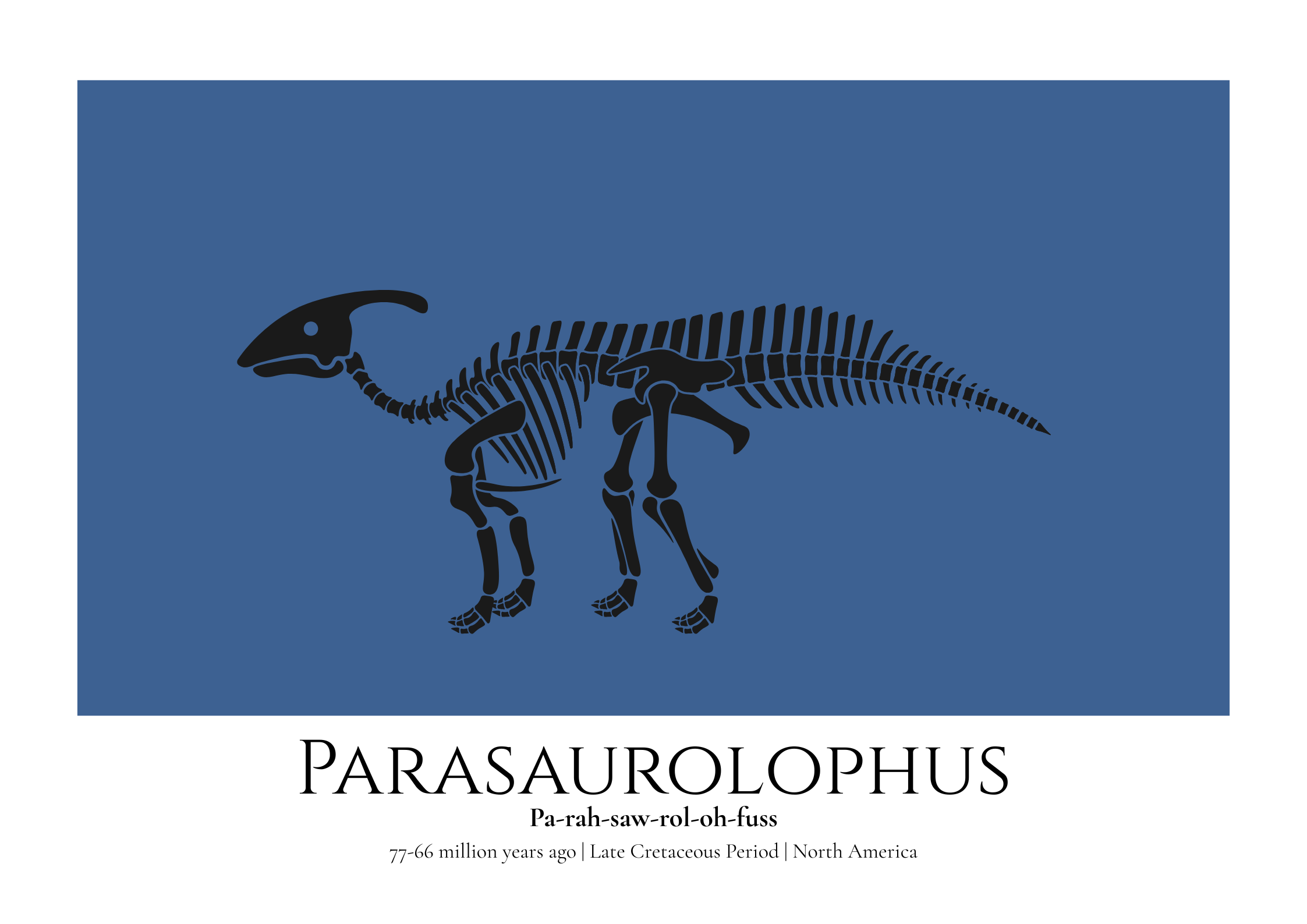 Parasaurolophus original Giggle Bright artwork