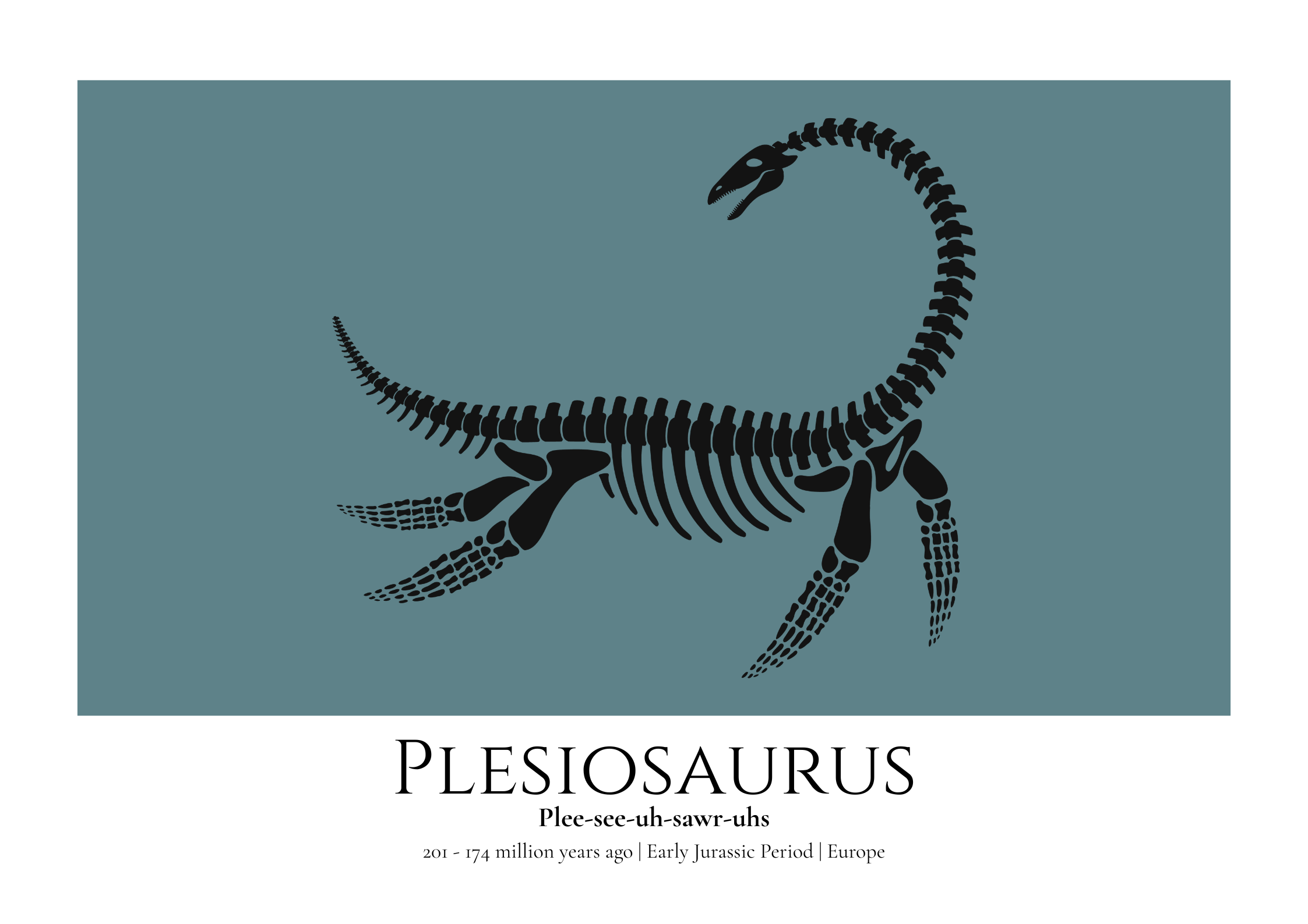 Plesiosaurus original Giggle Bright artwork