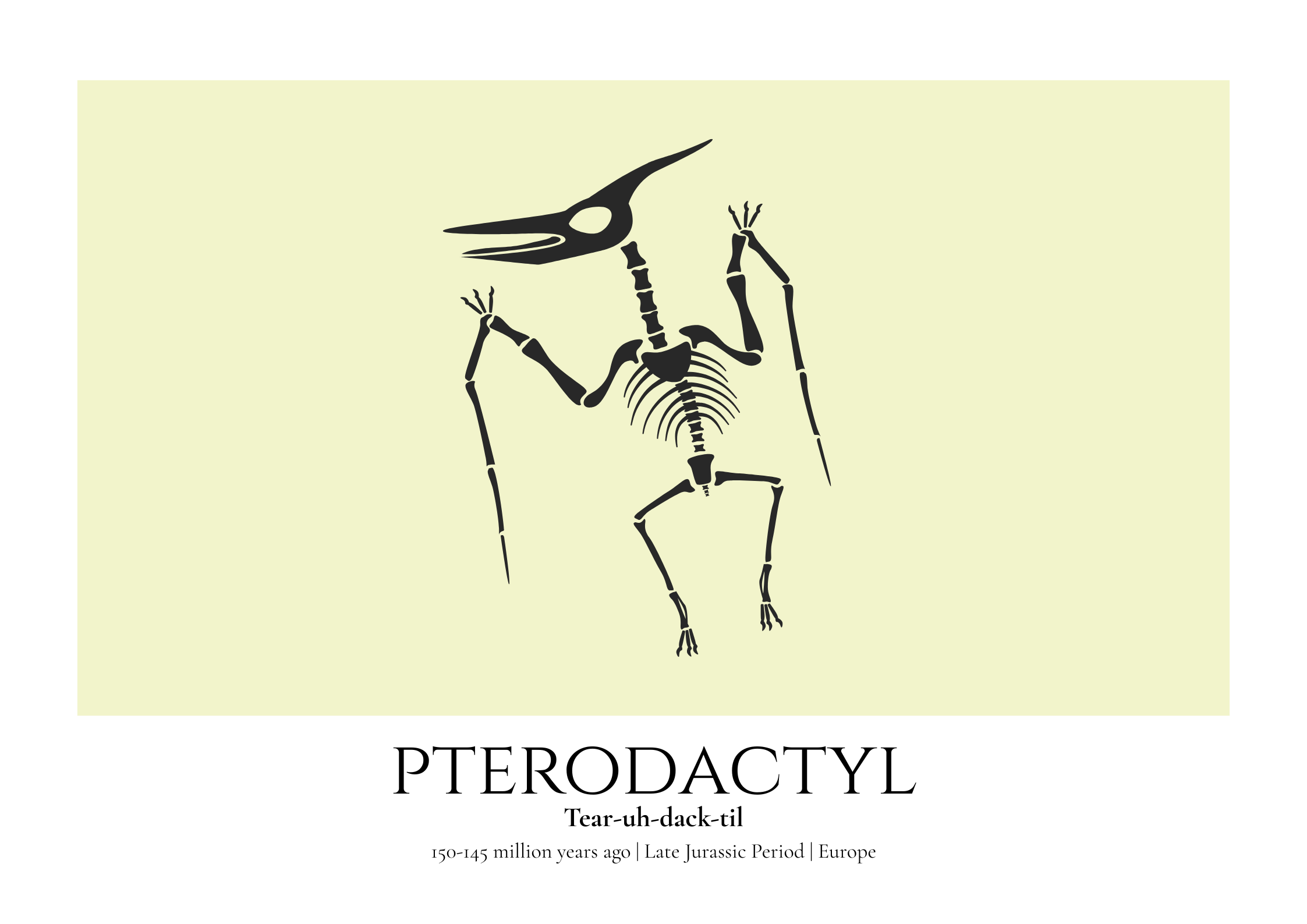 Pterodactyl original Giggle Bright artwork
