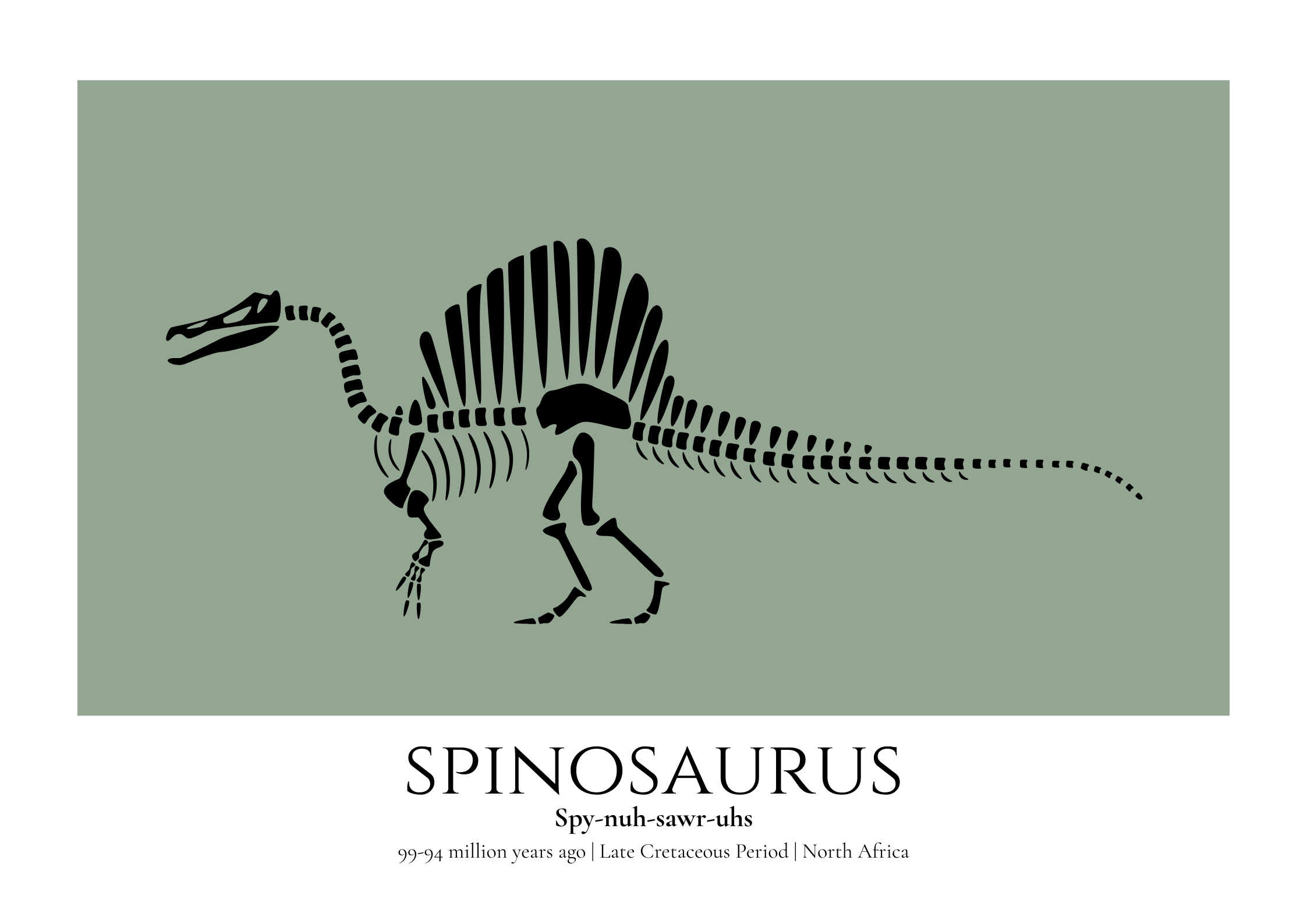 Spinosaurus original Giggle Bright artwork