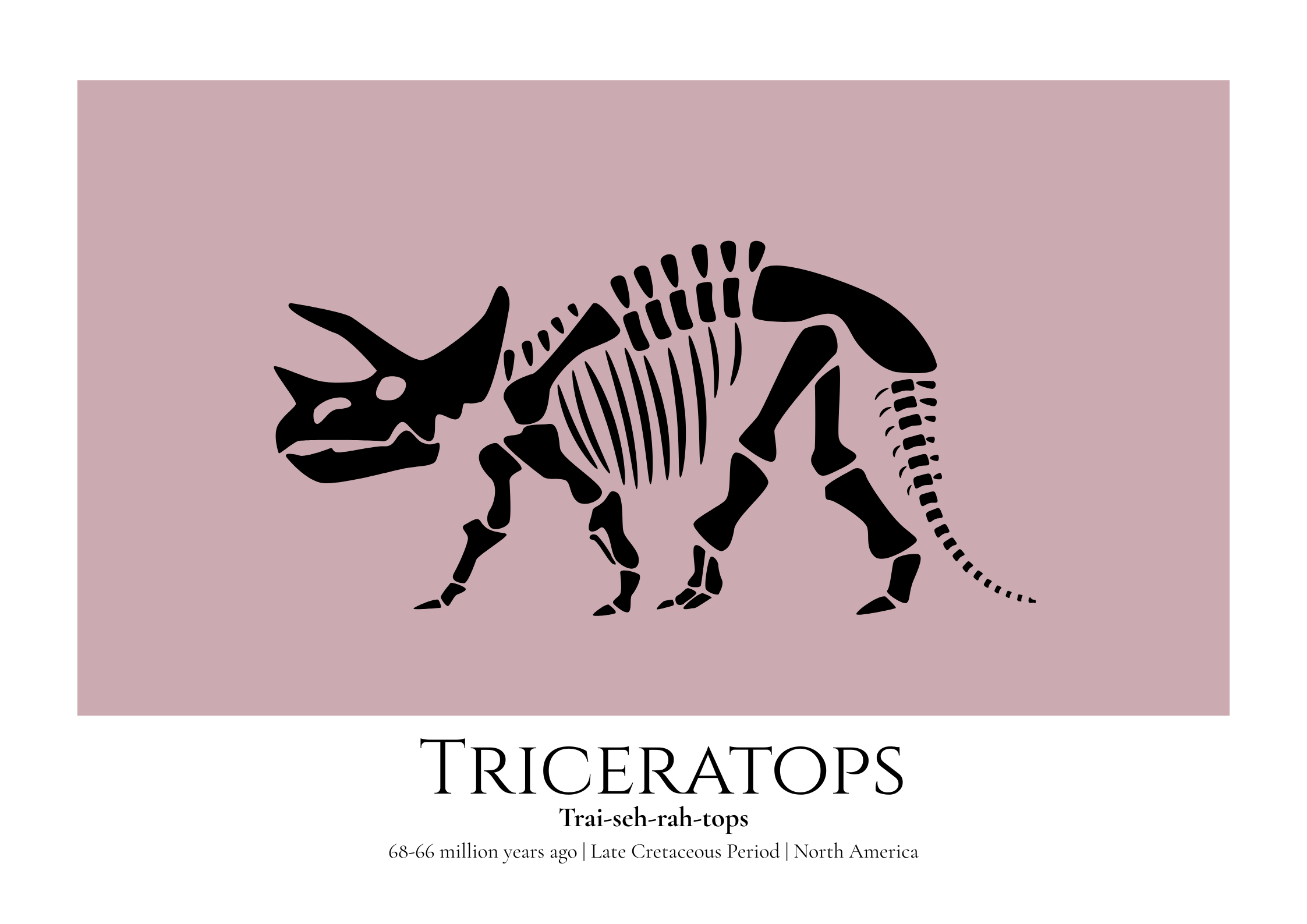 Triceratops original Giggle Bright artwork