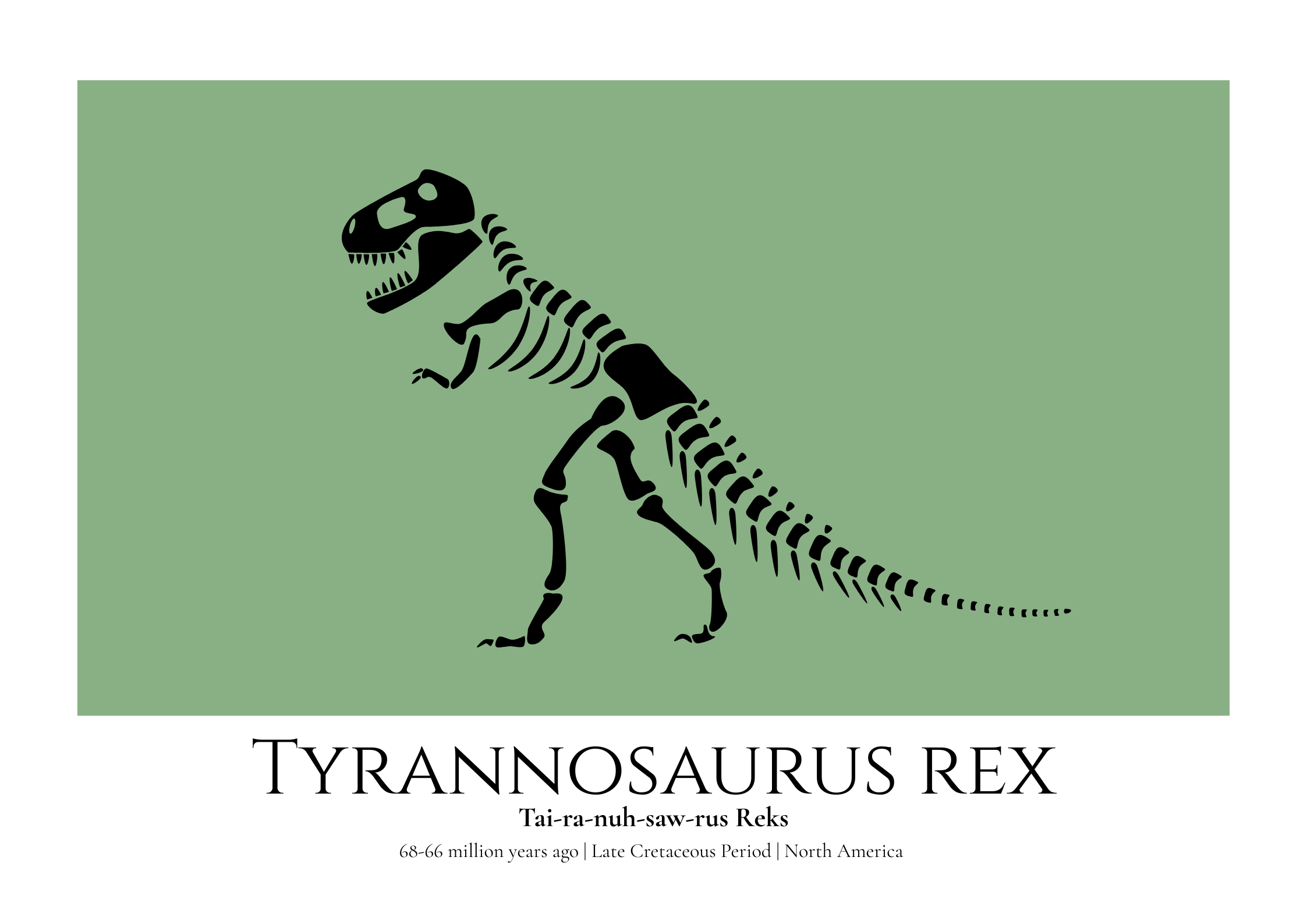 Tyrannosaurus rex original Giggle Bright artwork